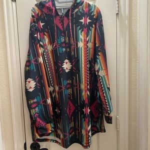 CRAZY TRAIN hooded pullover top. NWT